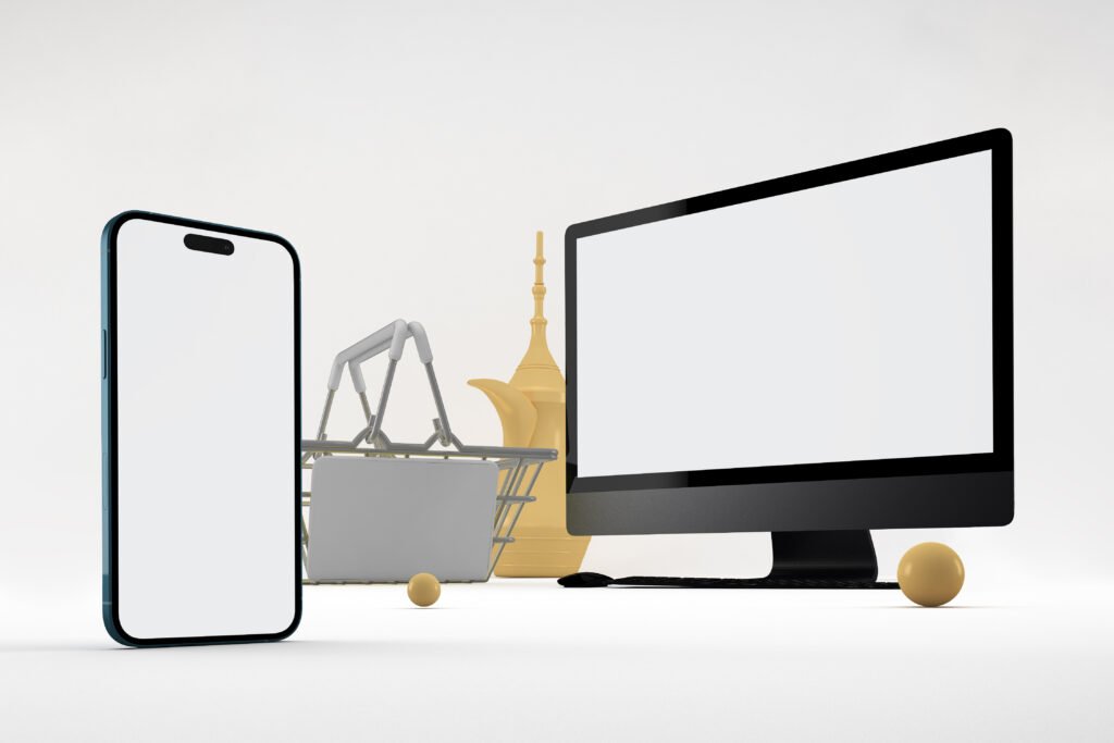 Mockups of Mobile and Laptop